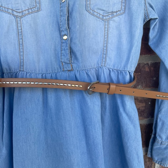 Little Girl’s Justice Soft Denim Dress With Belt Size 12 Has Spots - Picture 3 of 12